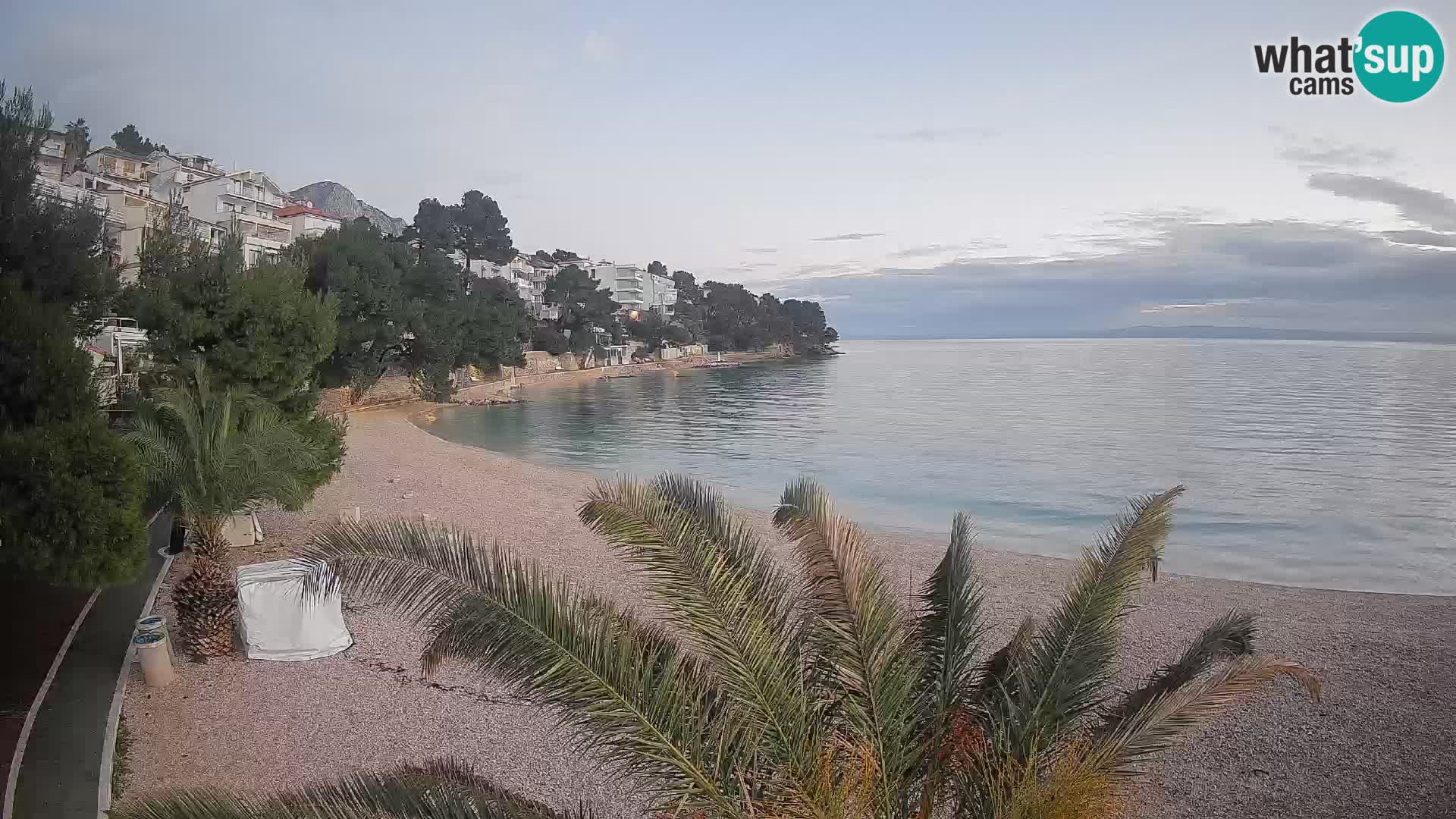 Webcam Spiaggia Lučica Brela – Vista live sulla costa adriatica