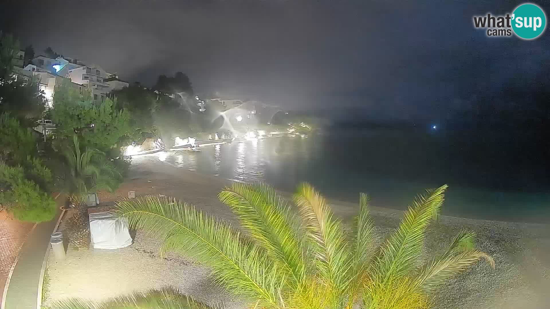 Webcam Plage Lučica Brela – Vue en direct sur la côte adriatique