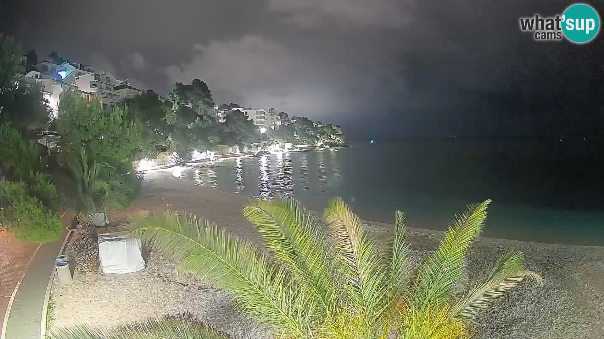 Webcam Lučica Strand Beach Brela – Liveblick von der Adriaküste