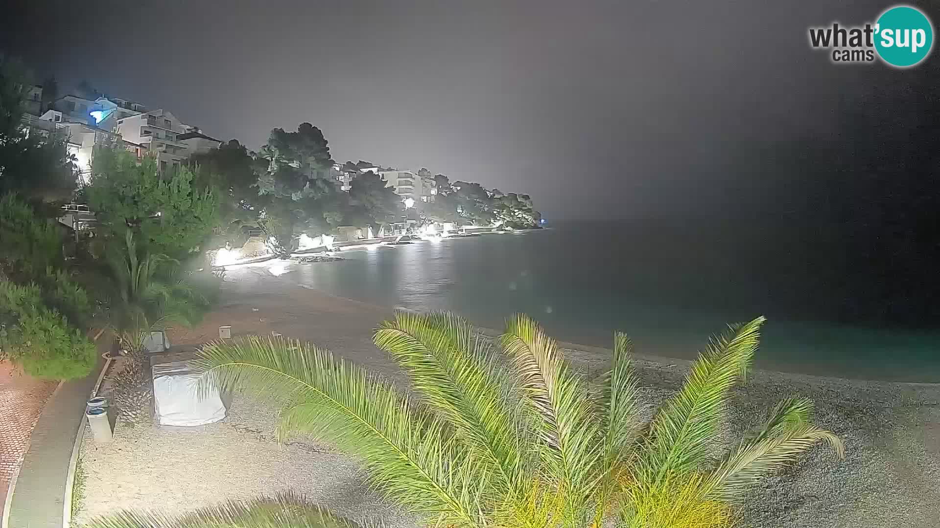 Webcam Lučica Strand Beach Brela – Liveblick von der Adriaküste