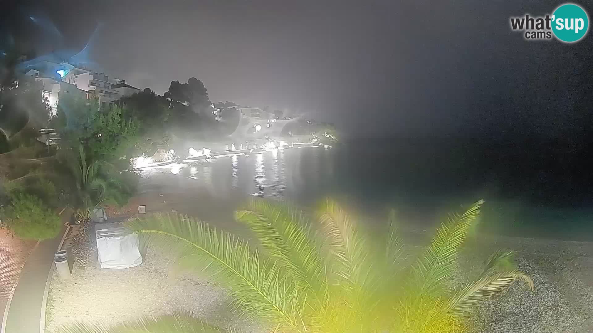 Web kamera Plaža Lučica Brela – Pogled uživo na jadransku obalu