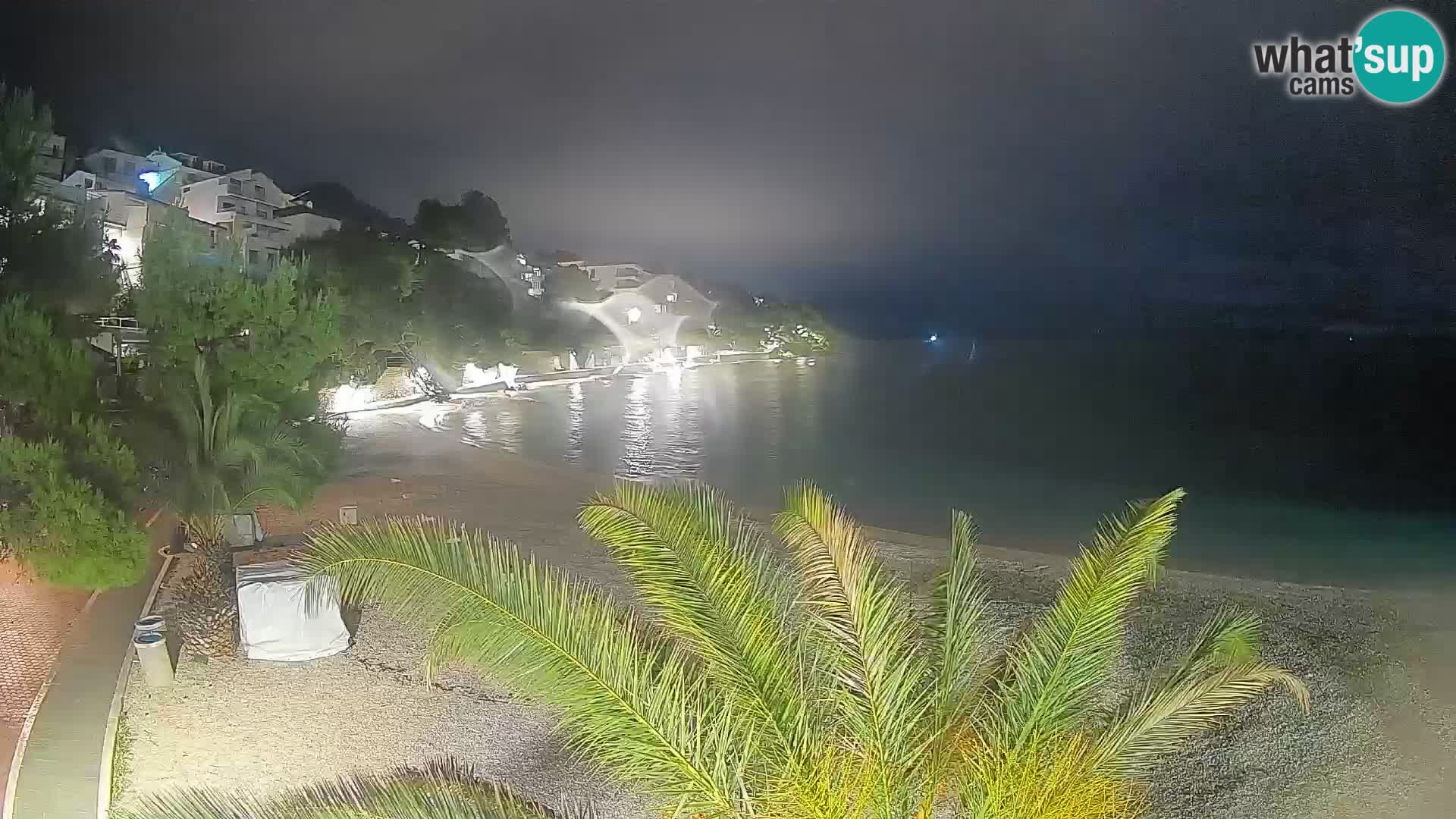 Webcam Plage Lučica Brela – Vue en direct sur la côte adriatique