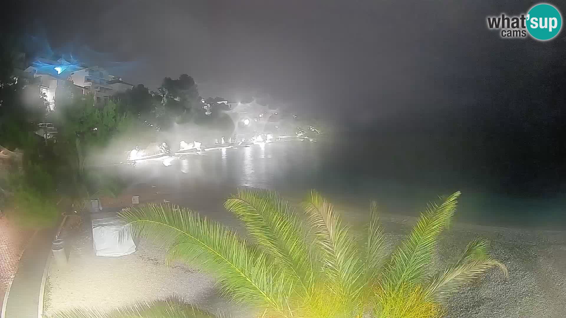 Spletna kamera Plaža Lučica Brela – Pogled v živo na Jadransko obalo