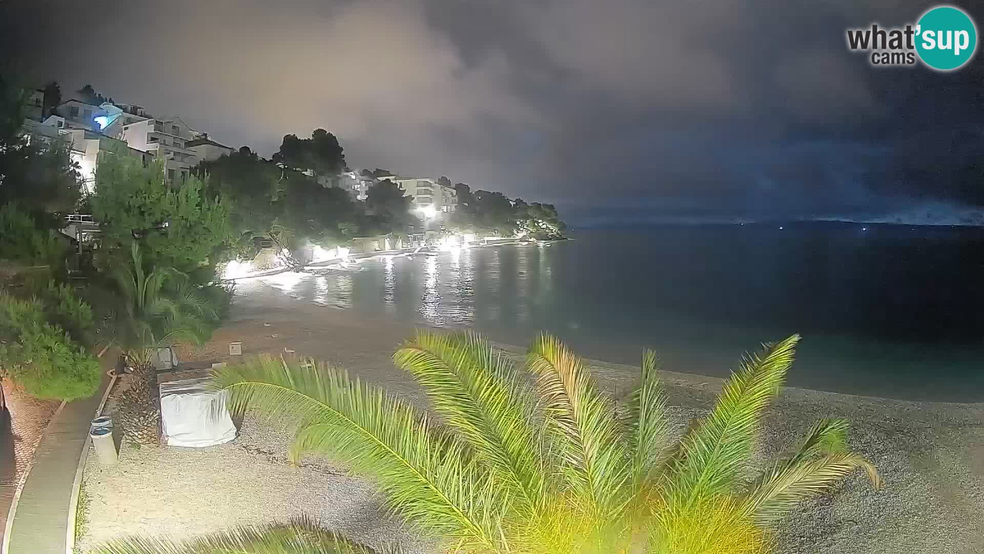 Webcam Plage Lučica Brela – Vue en direct sur la côte adriatique