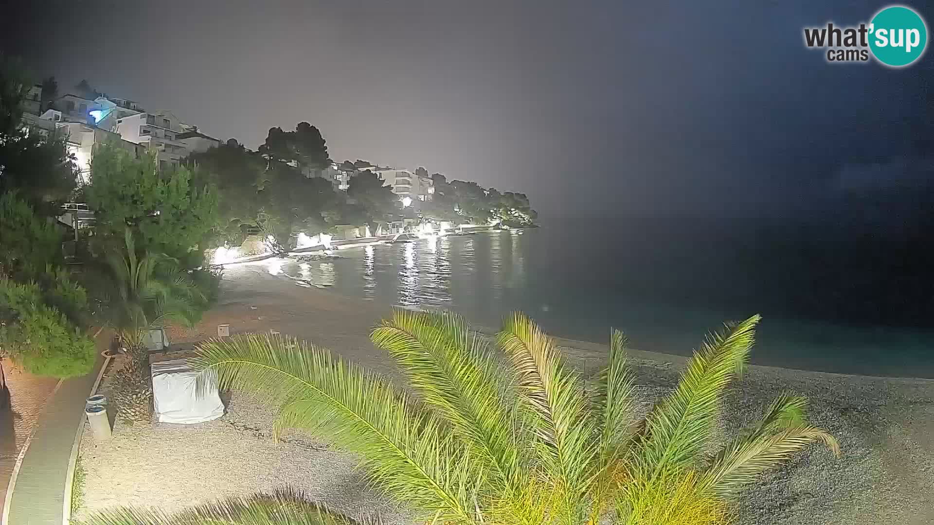 Webcam Plage Lučica Brela – Vue en direct sur la côte adriatique