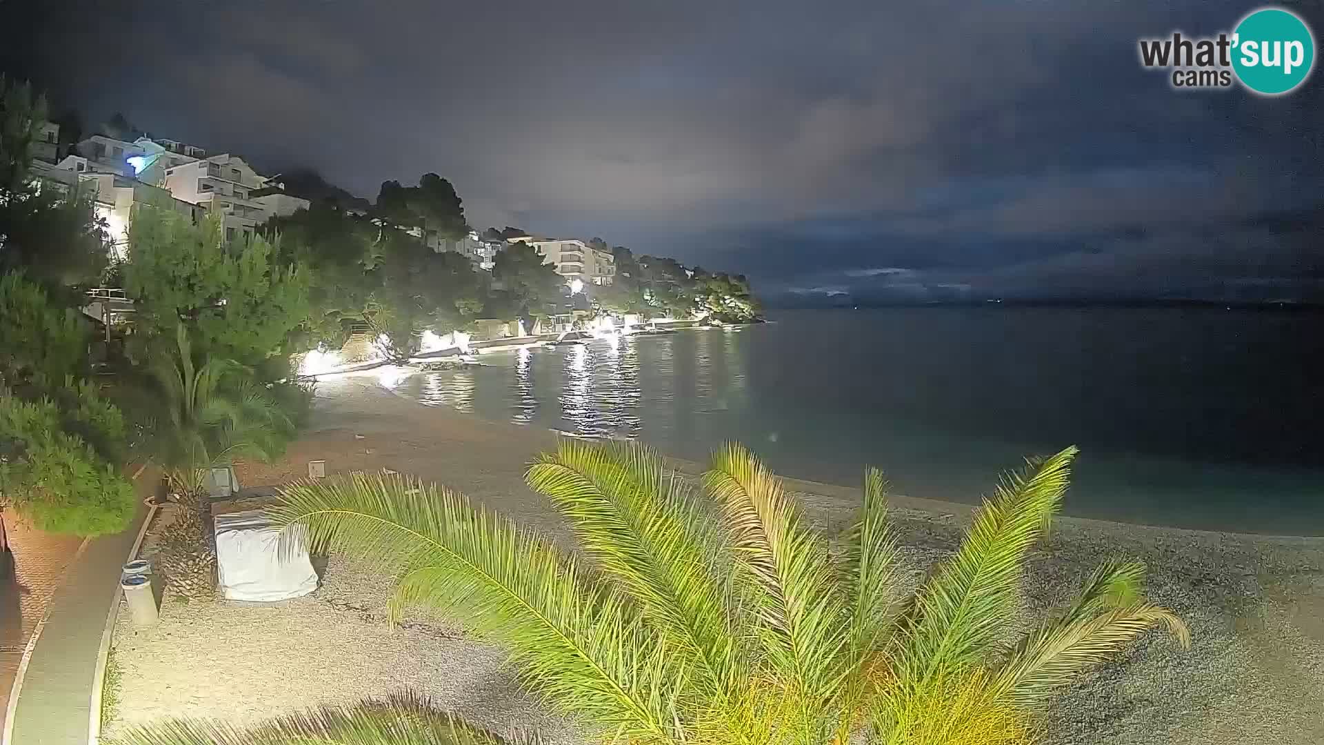 Webcam Lučica Strand Beach Brela – Liveblick von der Adriaküste