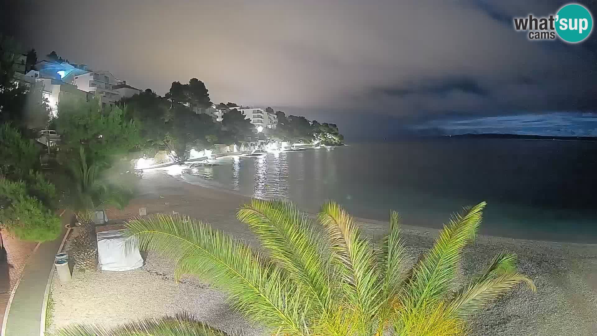 Webcam Lučica Strand Beach Brela – Liveblick von der Adriaküste