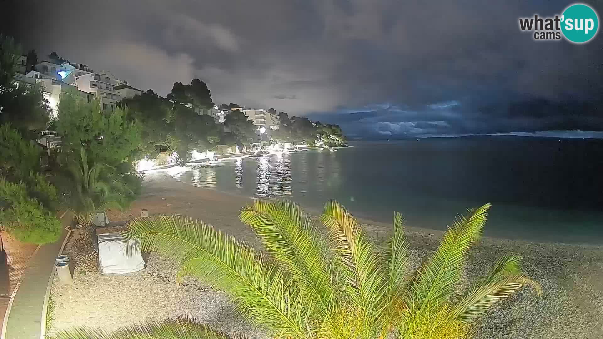 Webcam Playa Lučica Brela – Vista en directo de la costa adriática