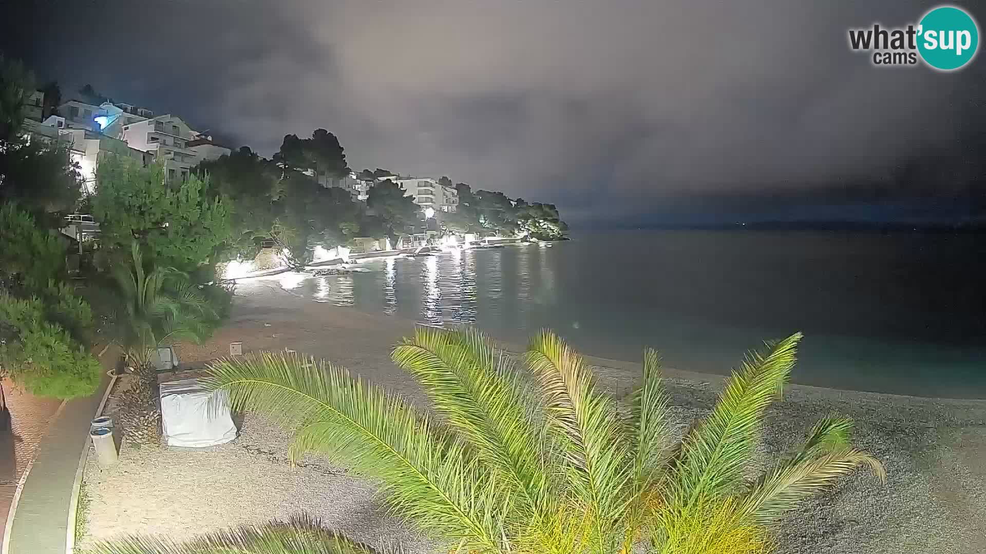 Webcam Lučica Strand Beach Brela – Liveblick von der Adriaküste