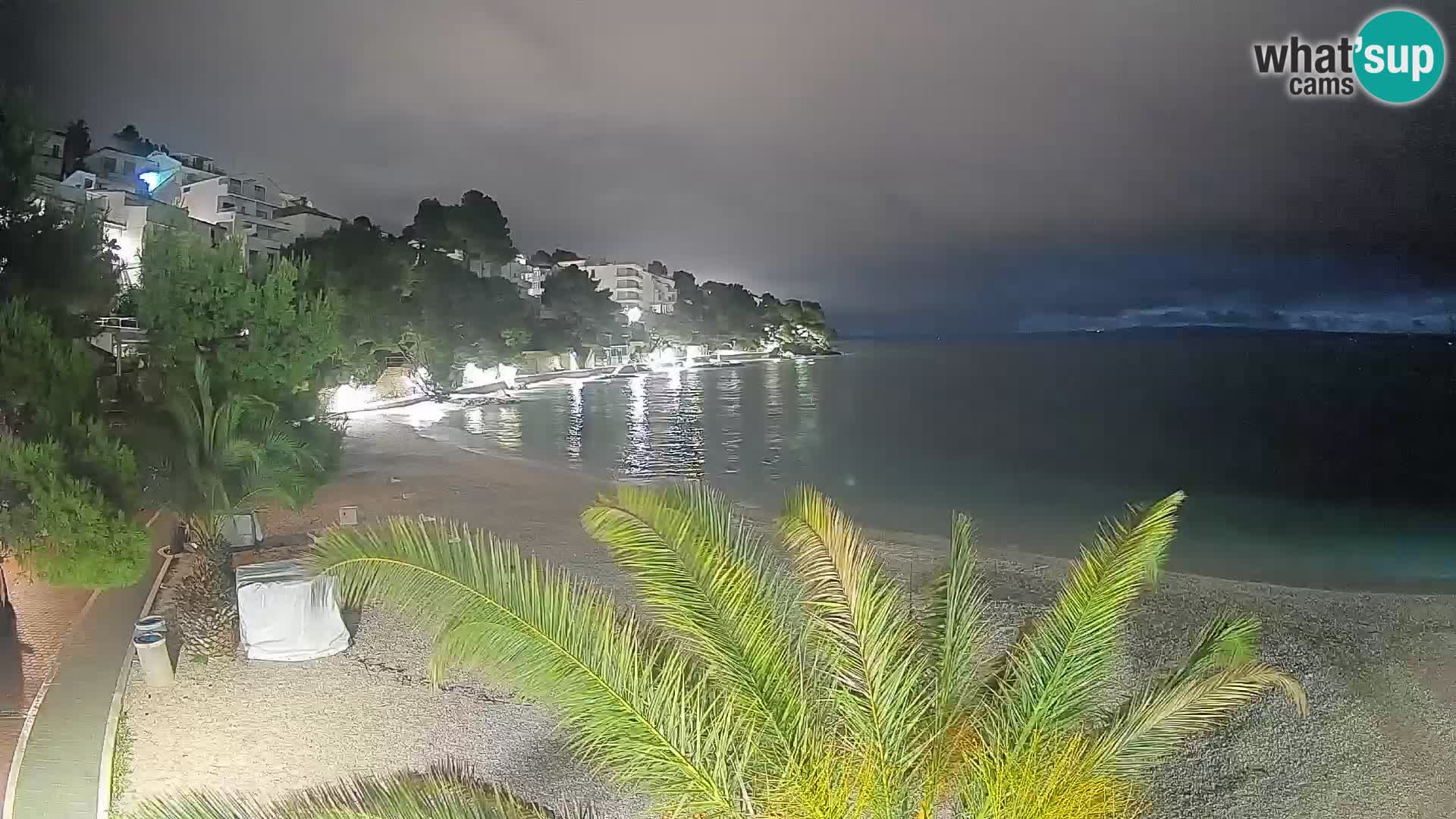 Webcam Plage Lučica Brela – Vue en direct sur la côte adriatique