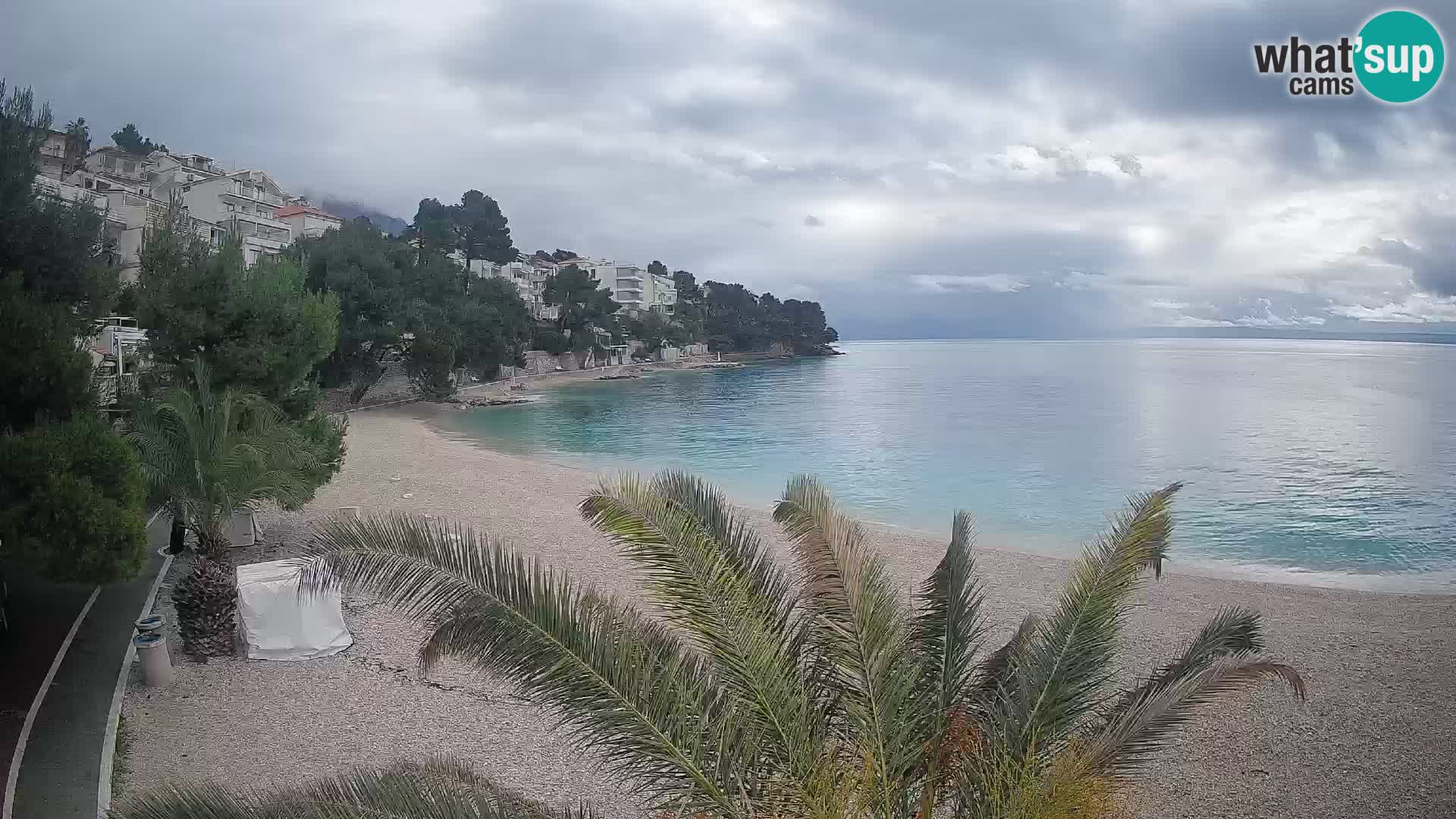 Webcam Playa Lučica Brela – Vista en directo de la costa adriática