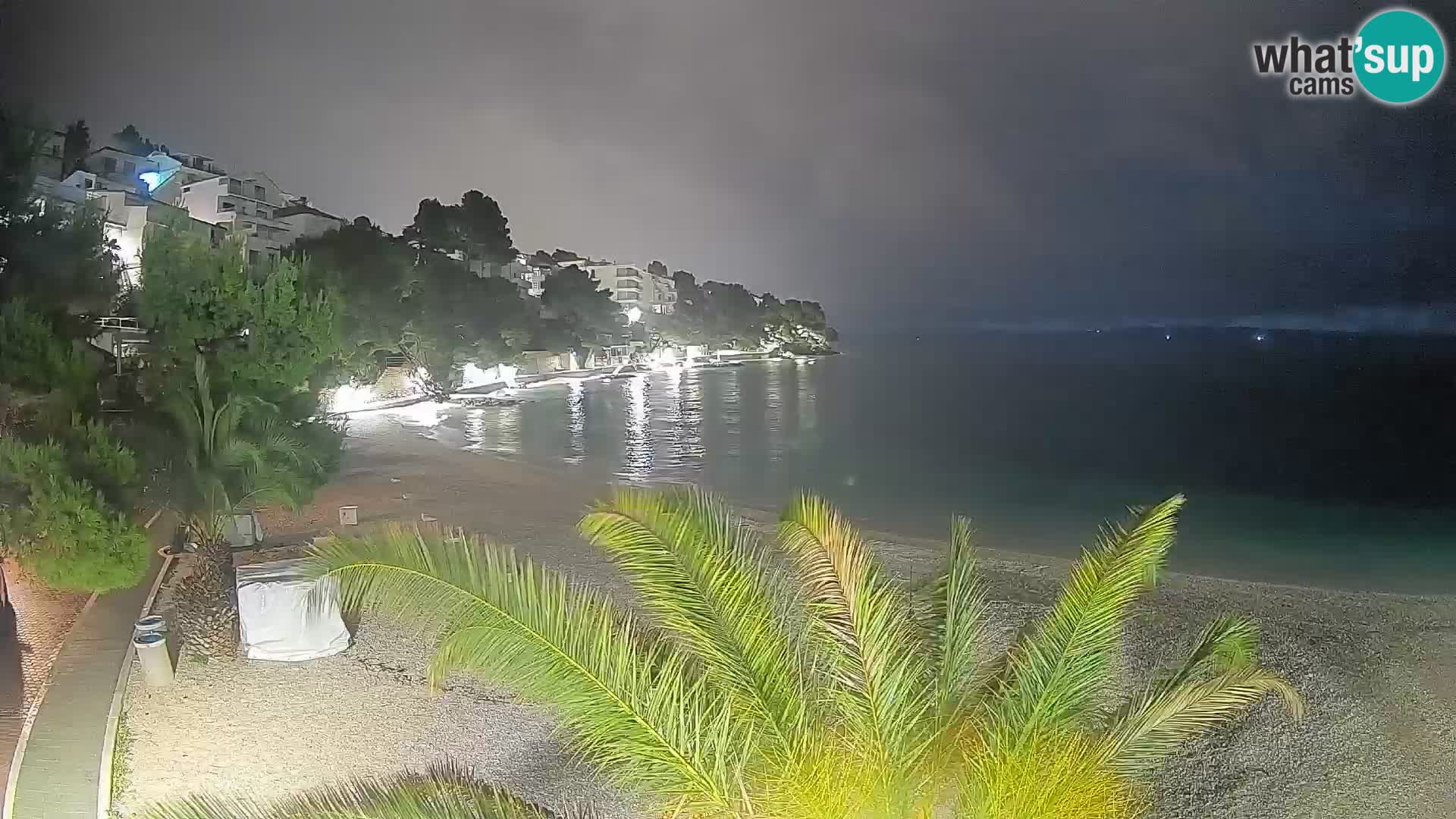 Webcam Plage Lučica Brela – Vue en direct sur la côte adriatique