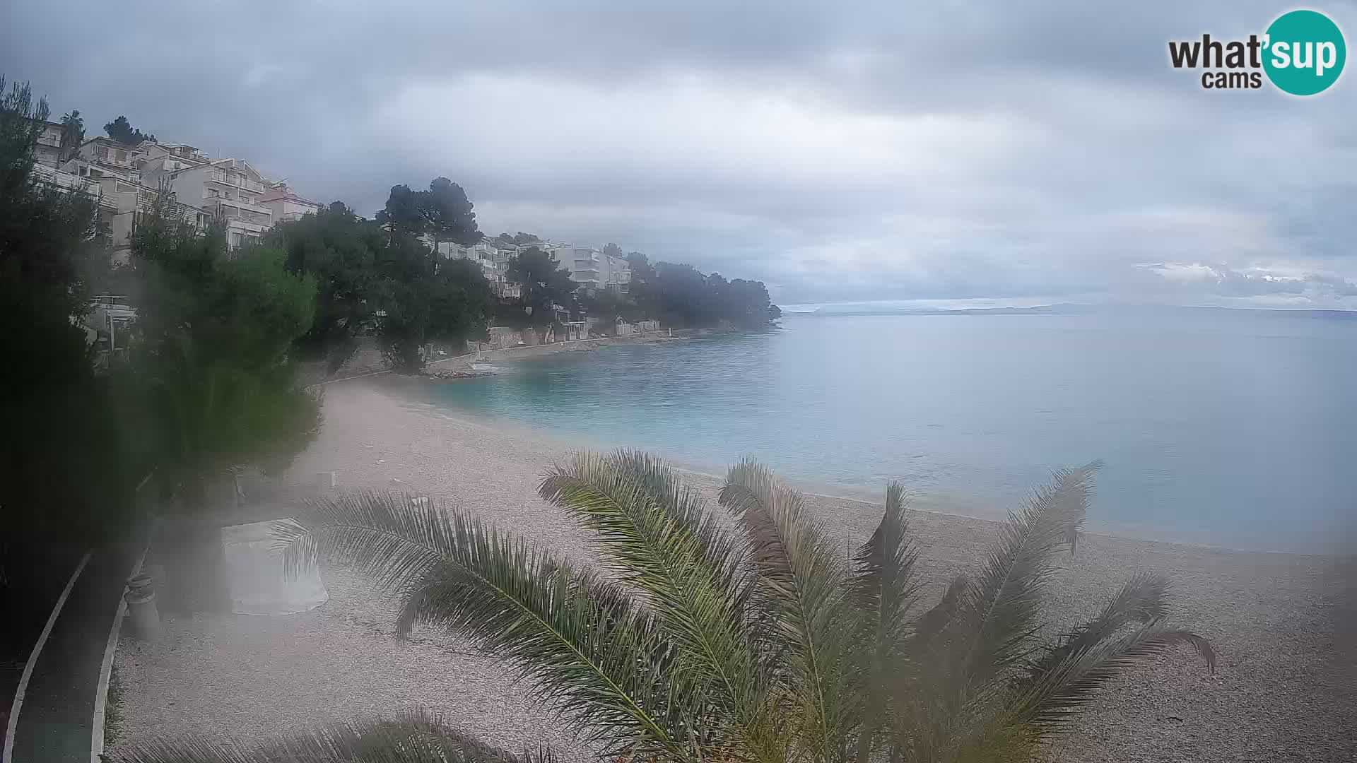 Webcam Spiaggia Lučica Brela – Vista live sulla costa adriatica