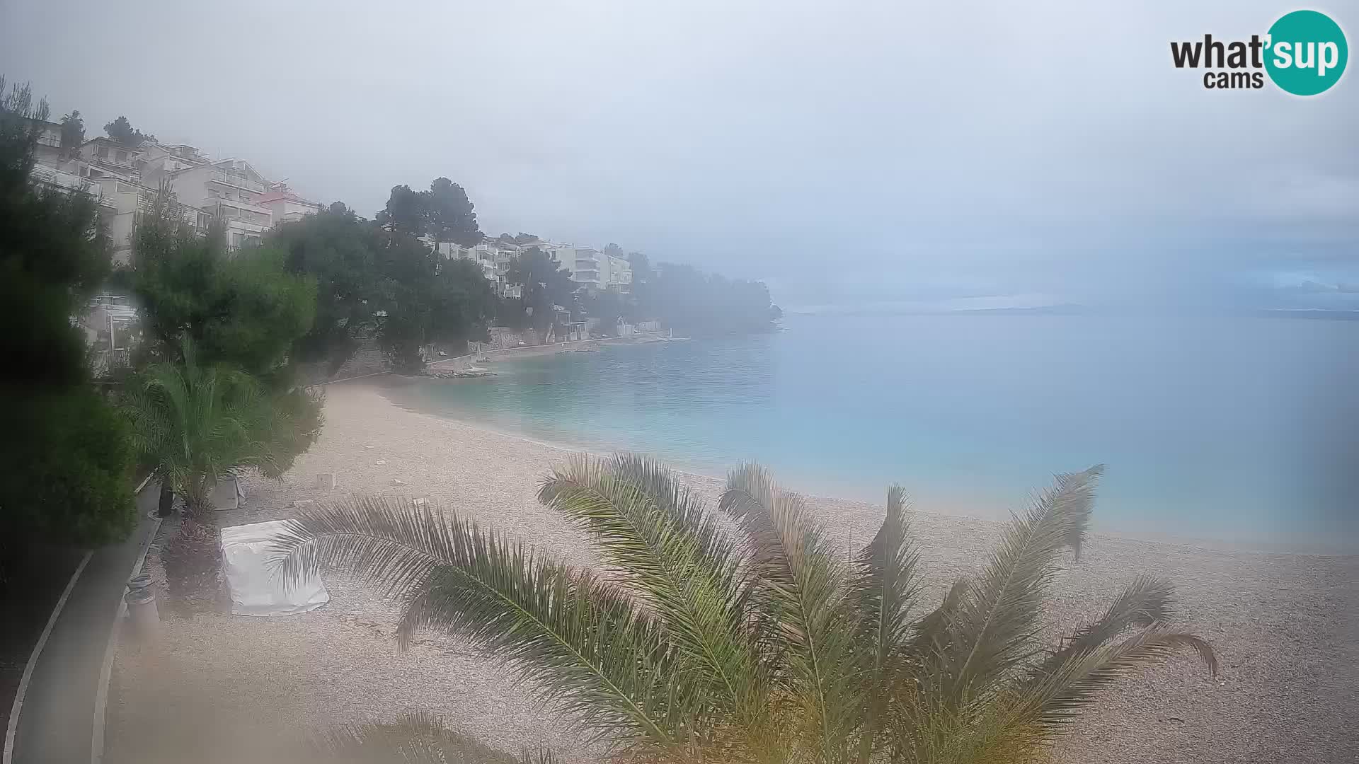 Webcam Plage Lučica Brela – Vue en direct sur la côte adriatique