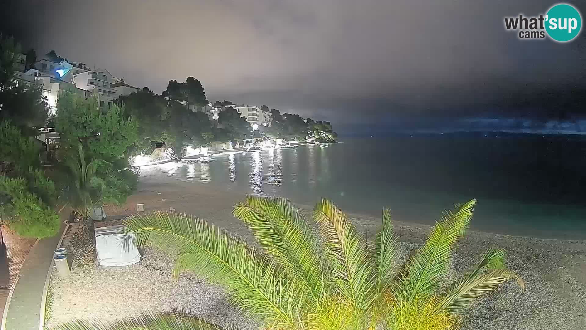 Webcam Plage Lučica Brela – Vue en direct sur la côte adriatique