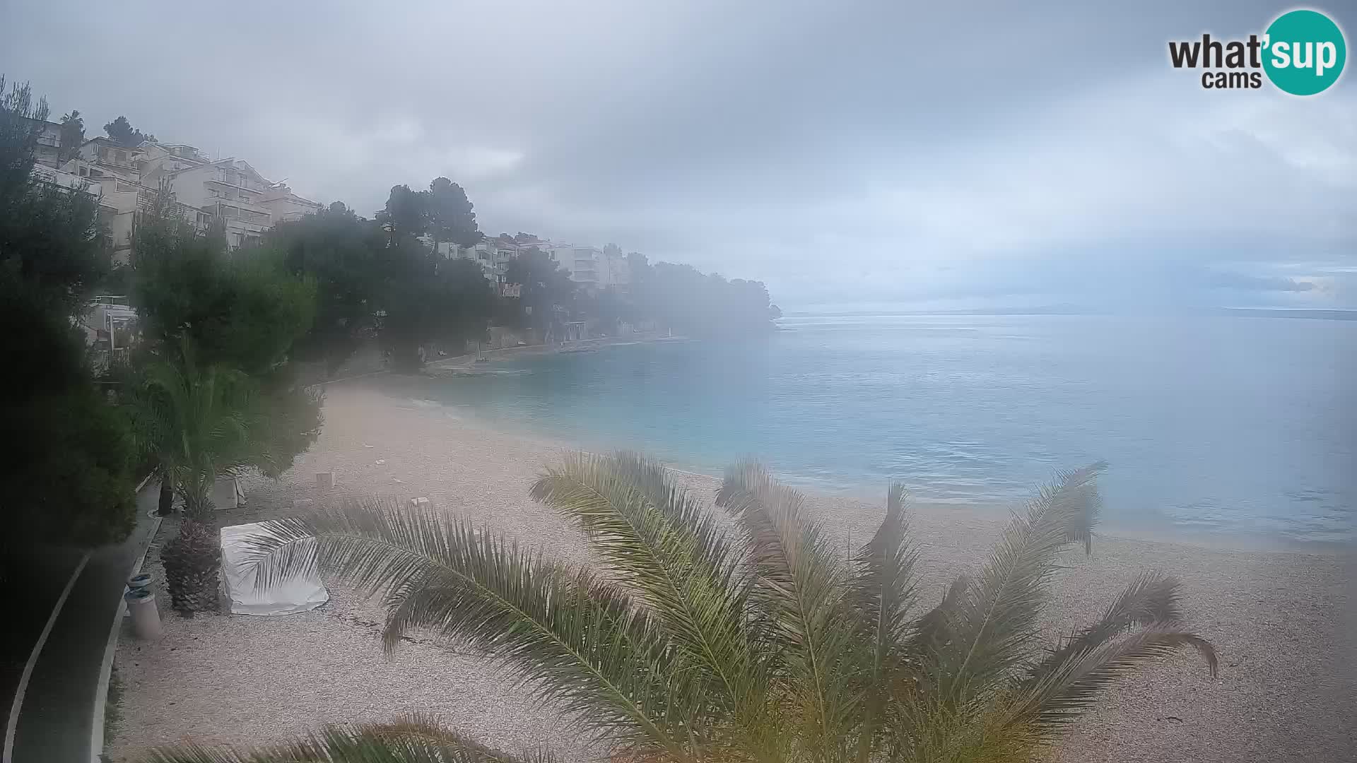 Webcam Lučica Strand Beach Brela – Liveblick von der Adriaküste
