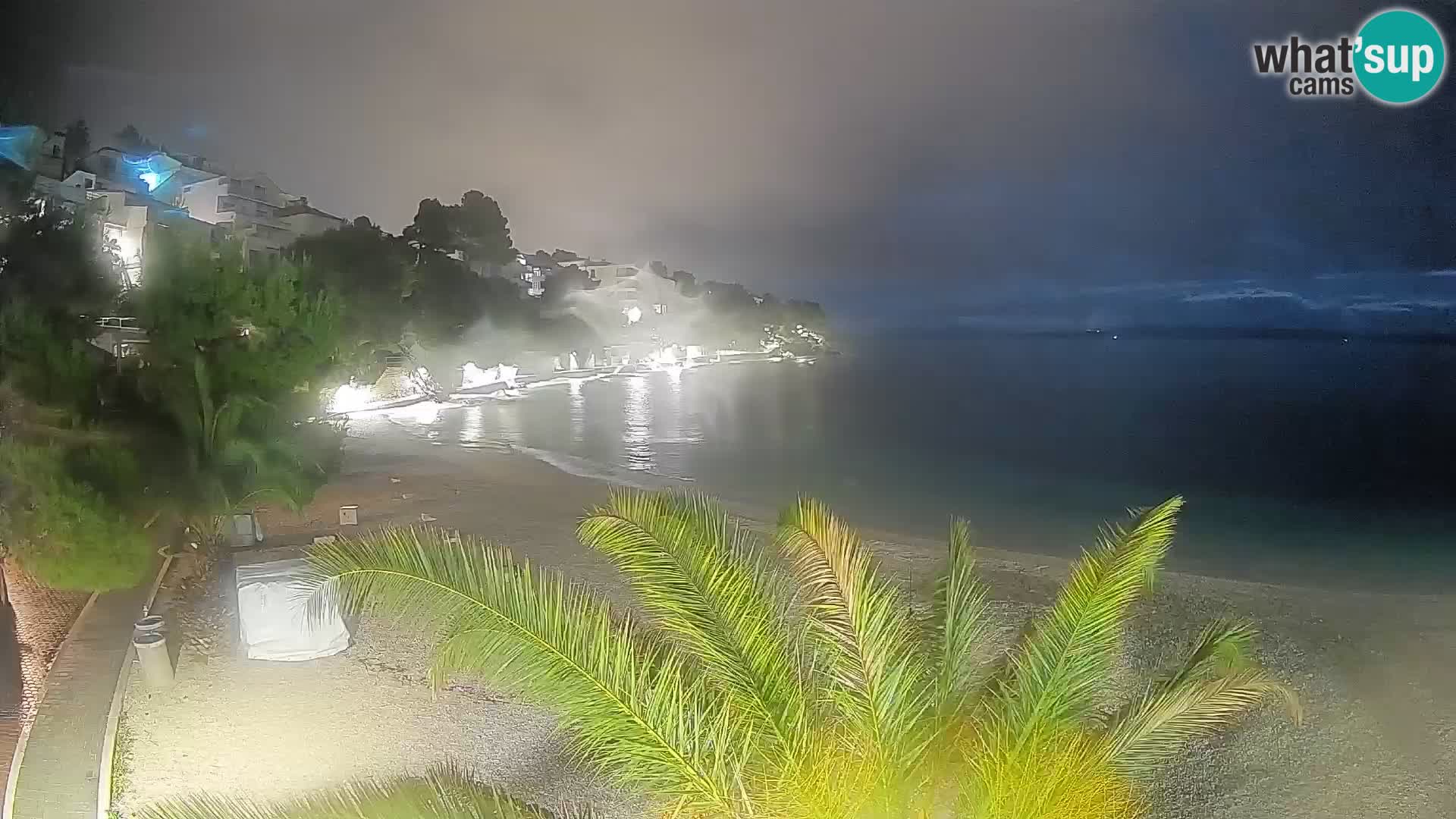 Web kamera Plaža Lučica Brela – Pogled uživo na jadransku obalu