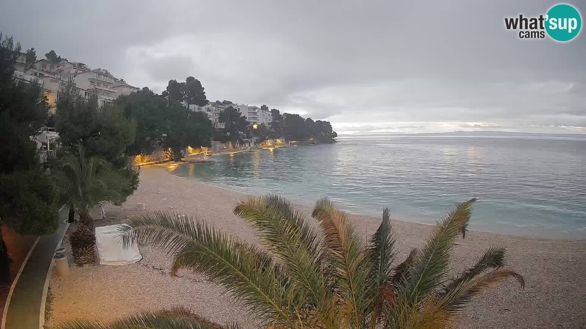 Webcam Playa Lučica Brela – Vista en directo de la costa adriática