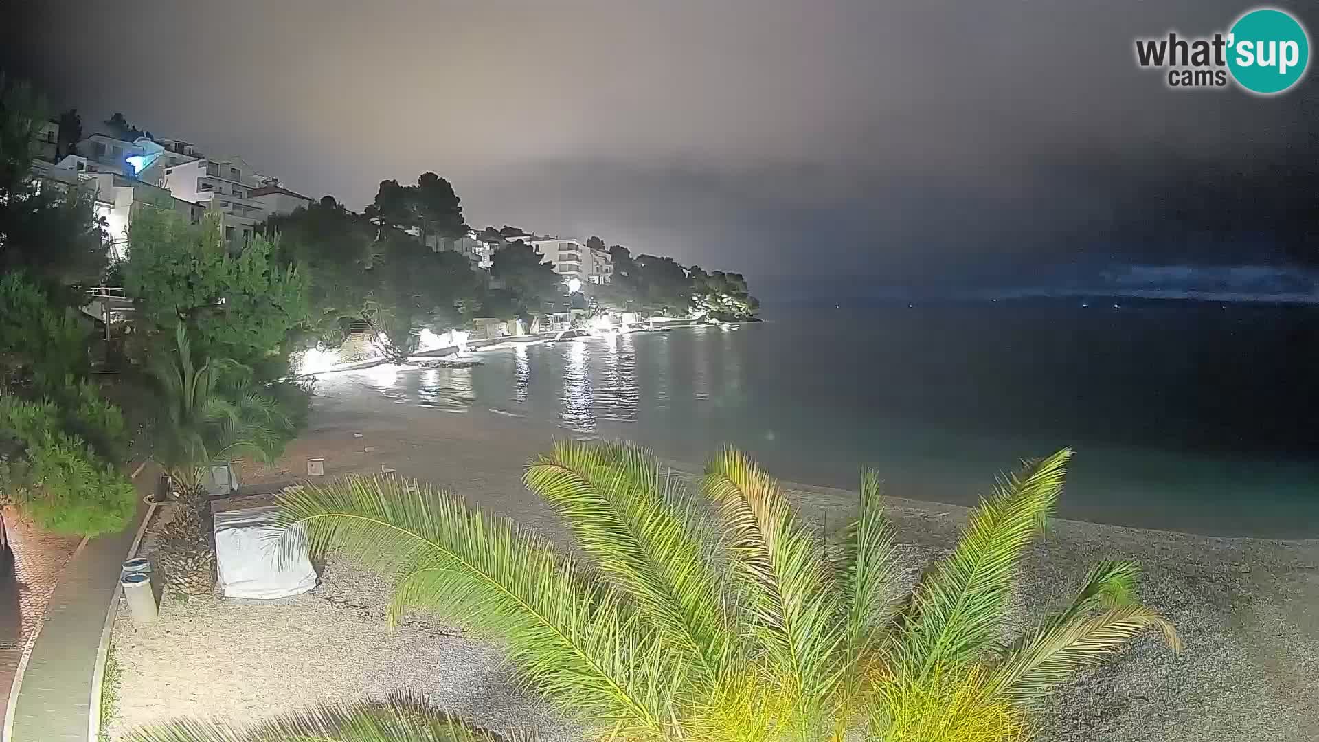 Webcam Plage Lučica Brela – Vue en direct sur la côte adriatique