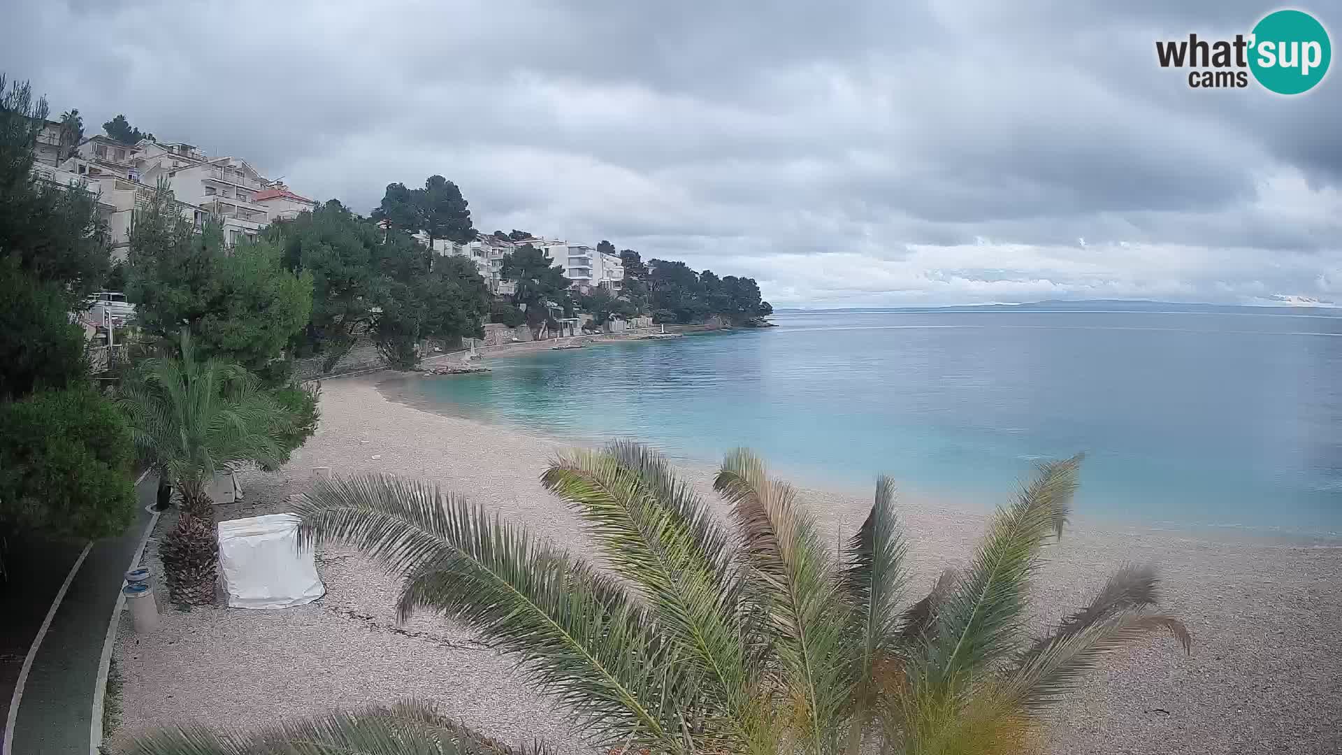 Webcam Playa Lučica Brela – Vista en directo de la costa adriática
