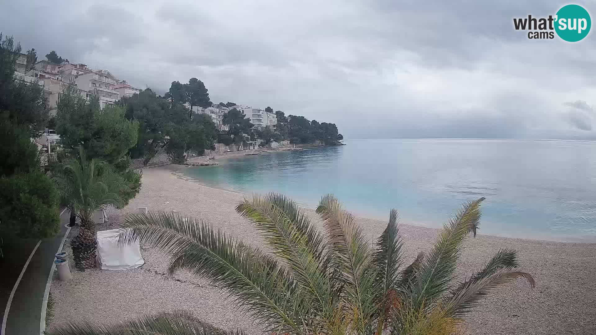 Webcam Spiaggia Lučica Brela – Vista live sulla costa adriatica