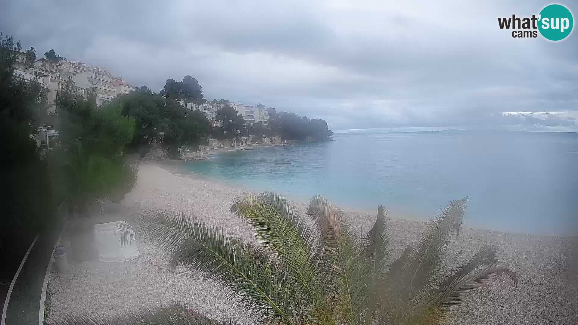 Webcam Playa Lučica Brela – Vista en directo de la costa adriática