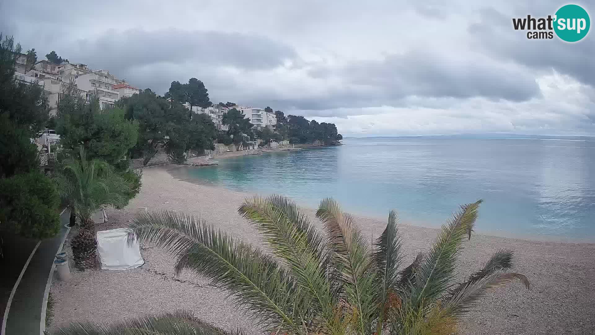 Webcam Playa Lučica Brela – Vista en directo de la costa adriática