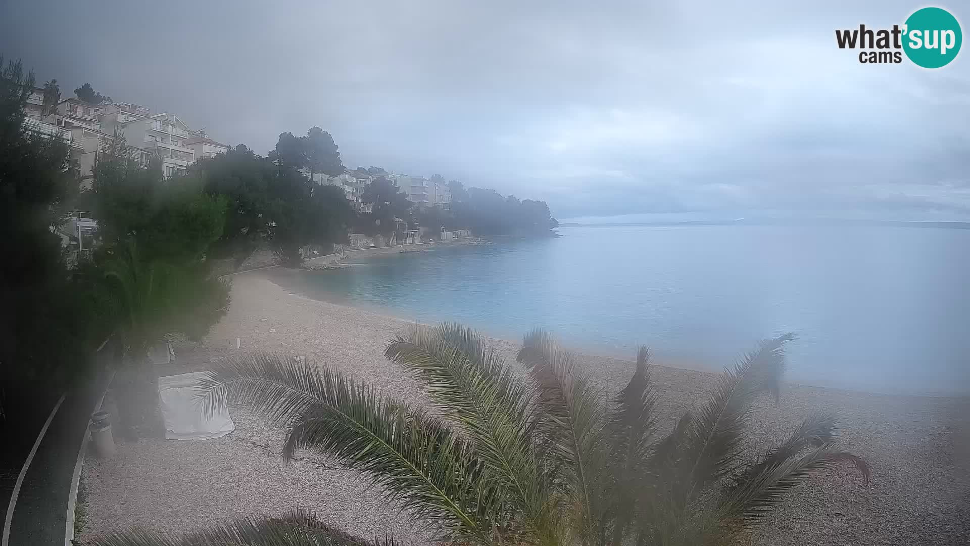 Webcam Plage Lučica Brela – Vue en direct sur la côte adriatique