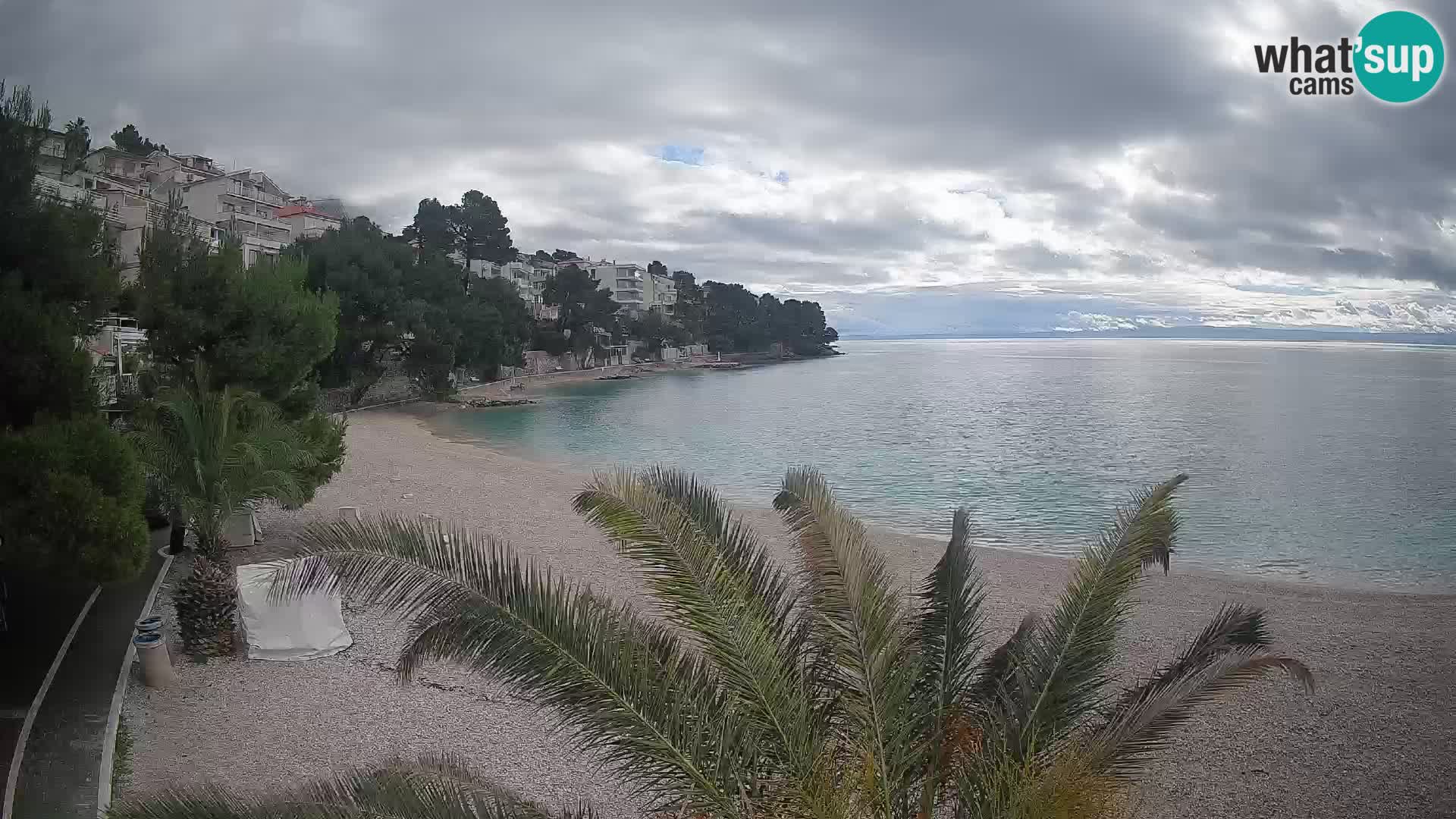 Webcam Playa Lučica Brela – Vista en directo de la costa adriática