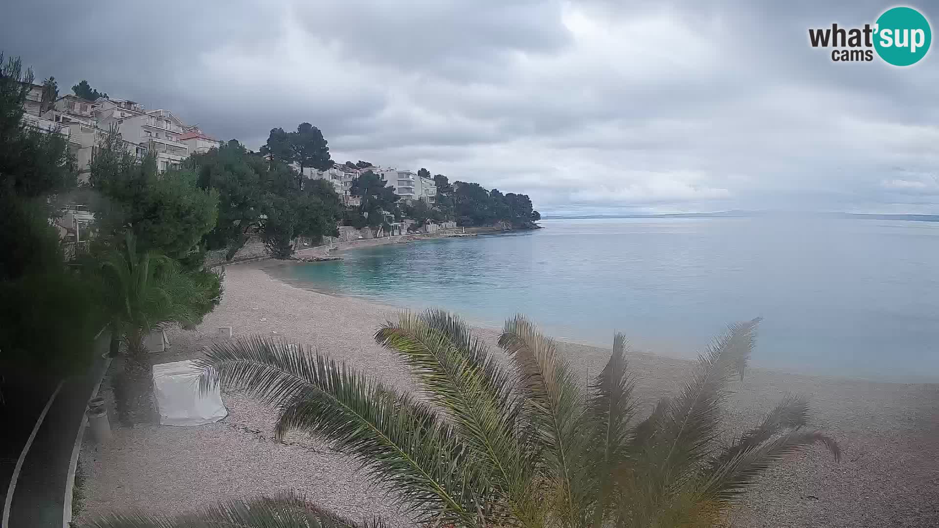 Webcam Playa Lučica Brela – Vista en directo de la costa adriática