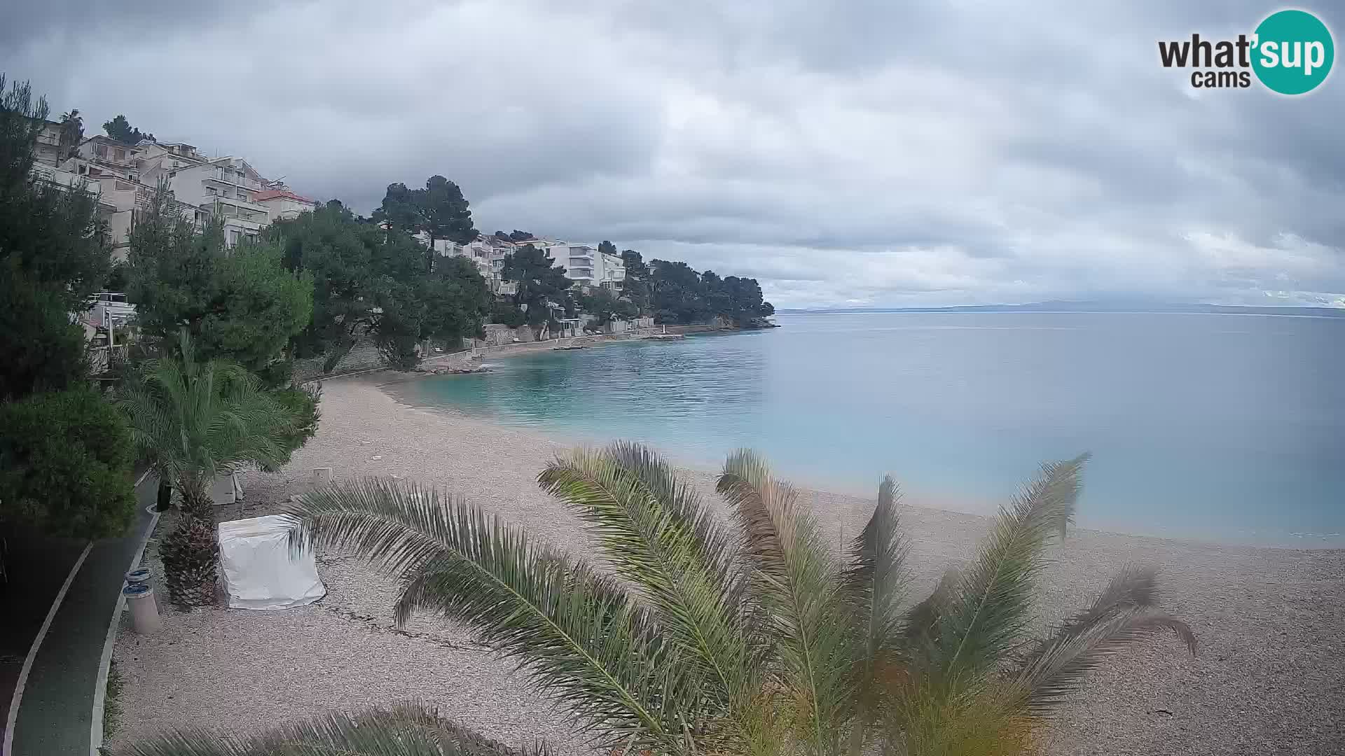 Webcam Playa Lučica Brela – Vista en directo de la costa adriática
