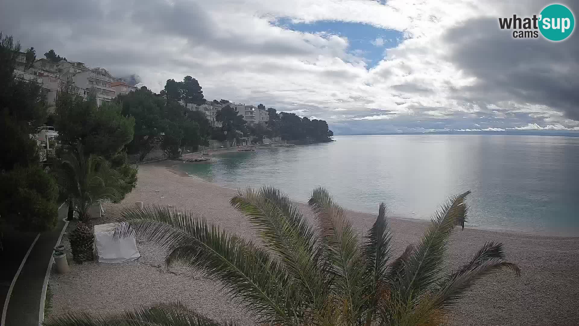 Webcam Plage Lučica Brela – Vue en direct sur la côte adriatique