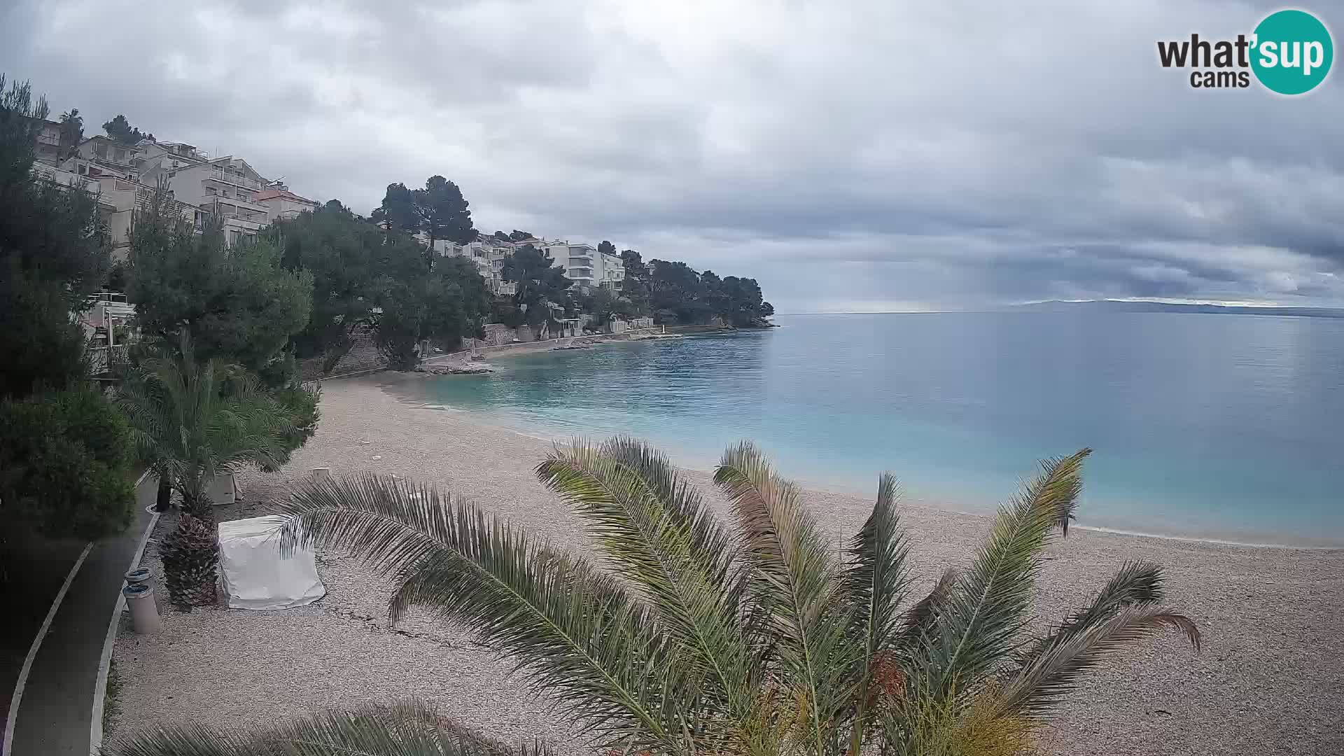 Webcam Spiaggia Lučica Brela – Vista live sulla costa adriatica