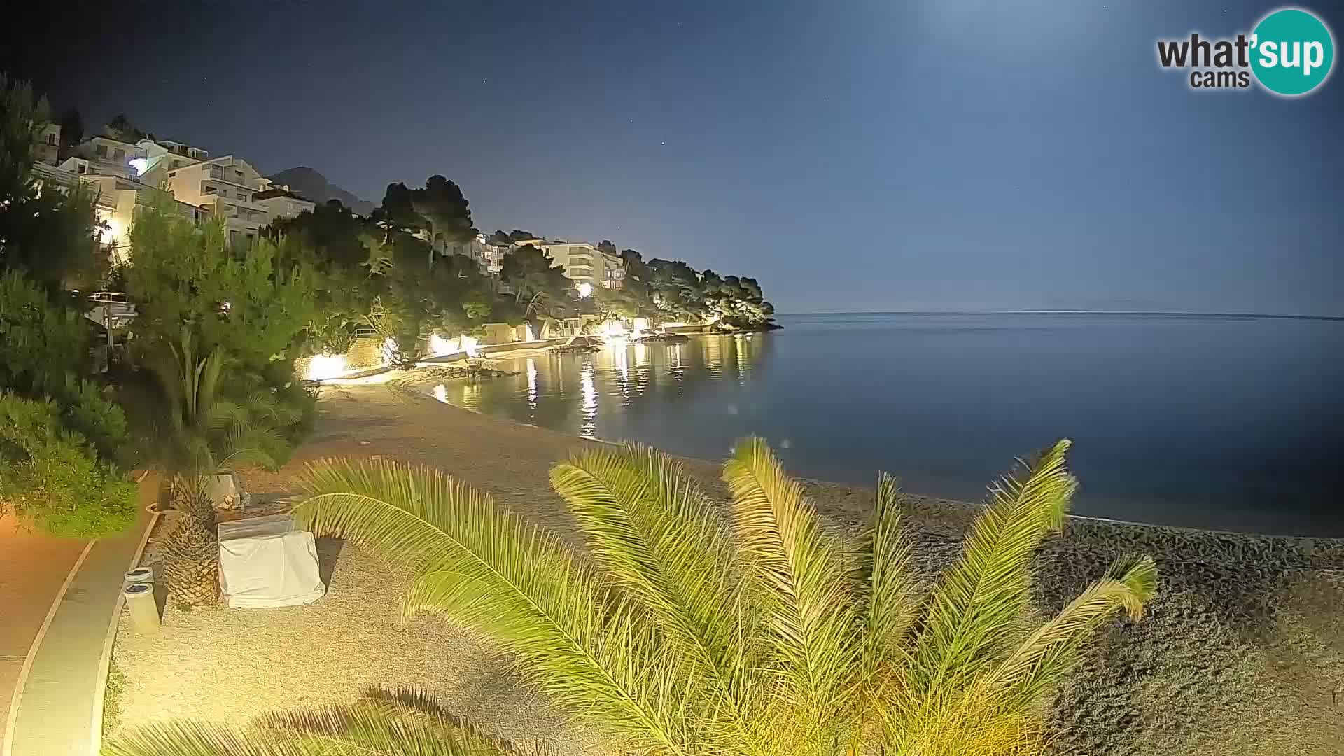 Webcam Spiaggia Lučica Brela – Vista live sulla costa adriatica