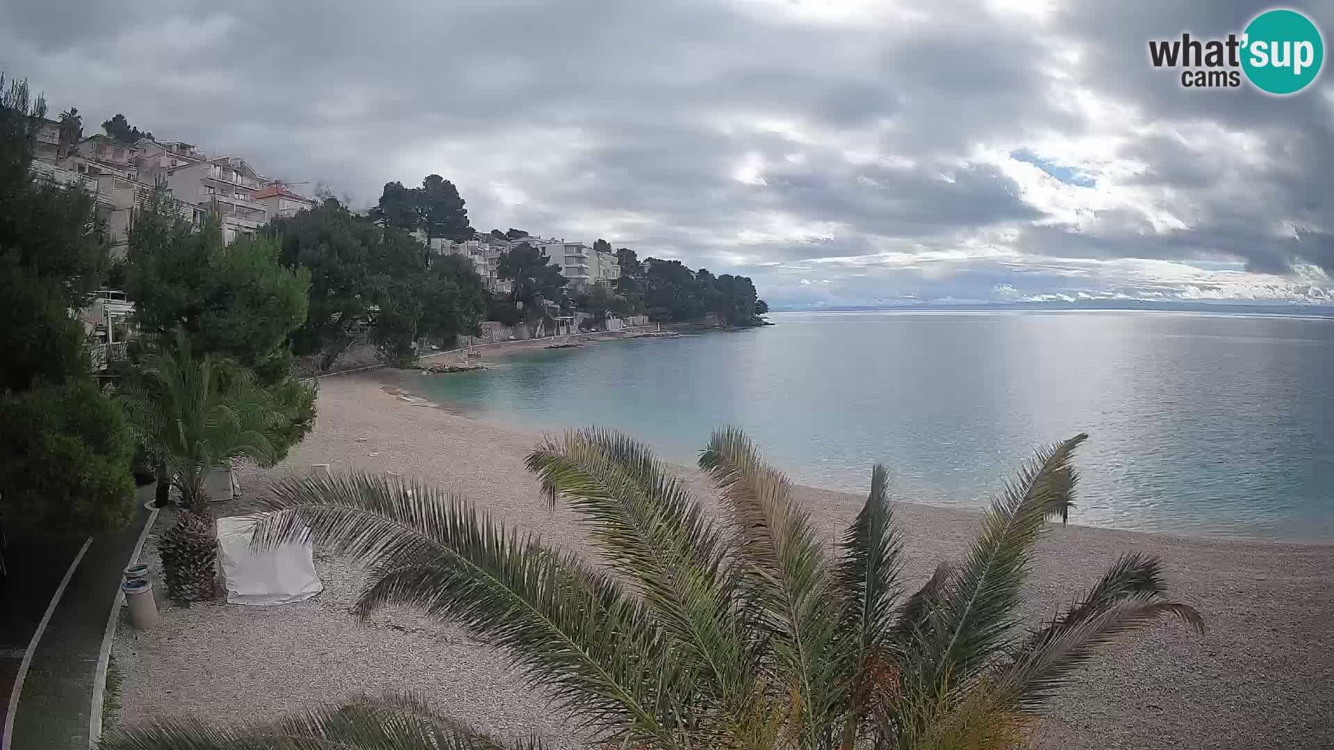 Webcam Playa Lučica Brela – Vista en directo de la costa adriática