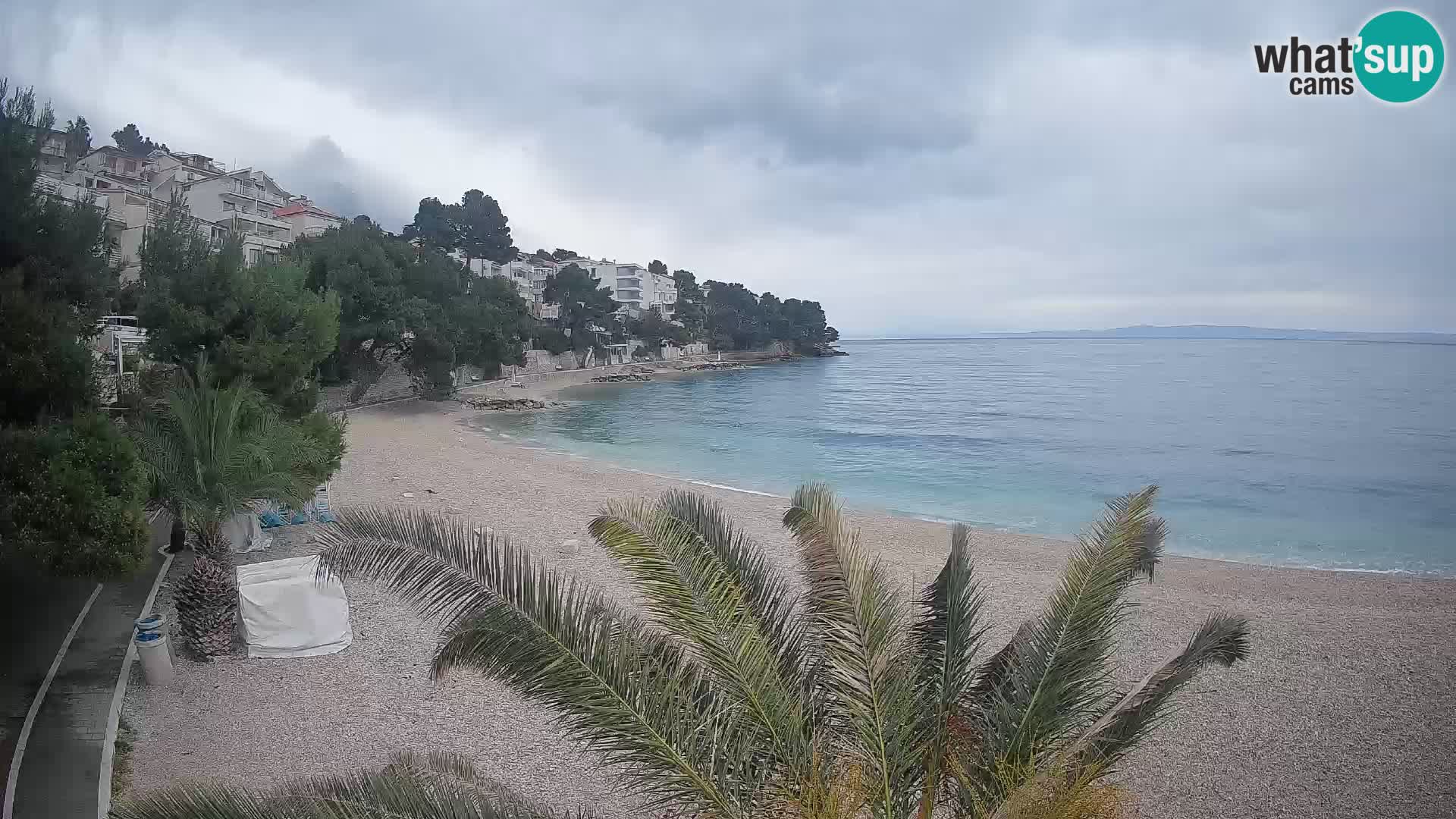 Webcam Spiaggia Lučica Brela – Vista live sulla costa adriatica