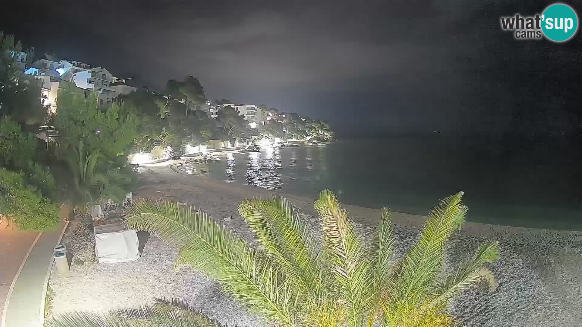 Webcam Plage Lučica Brela – Vue en direct sur la côte adriatique