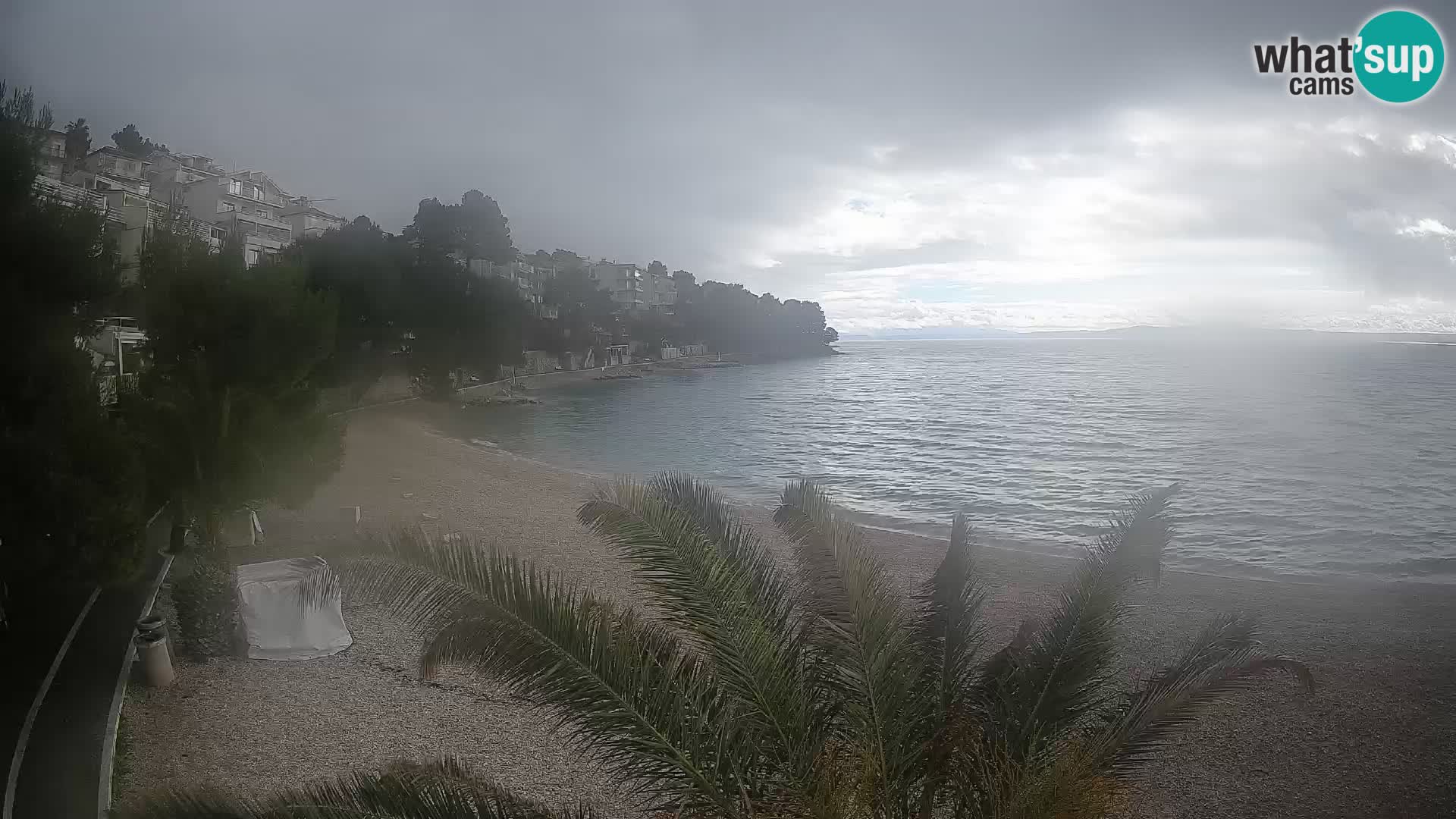 Webcam Plage Lučica Brela – Vue en direct sur la côte adriatique