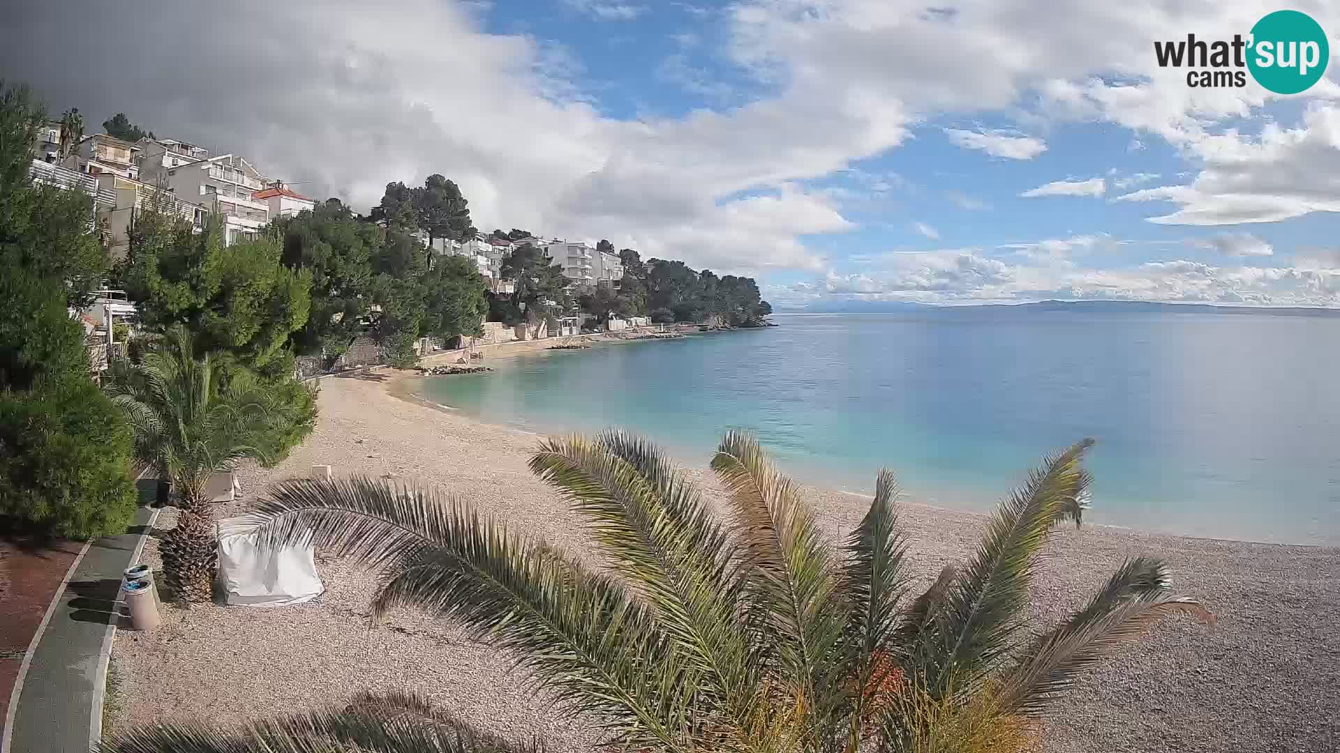Webcam Plage Lučica Brela – Vue en direct sur la côte adriatique