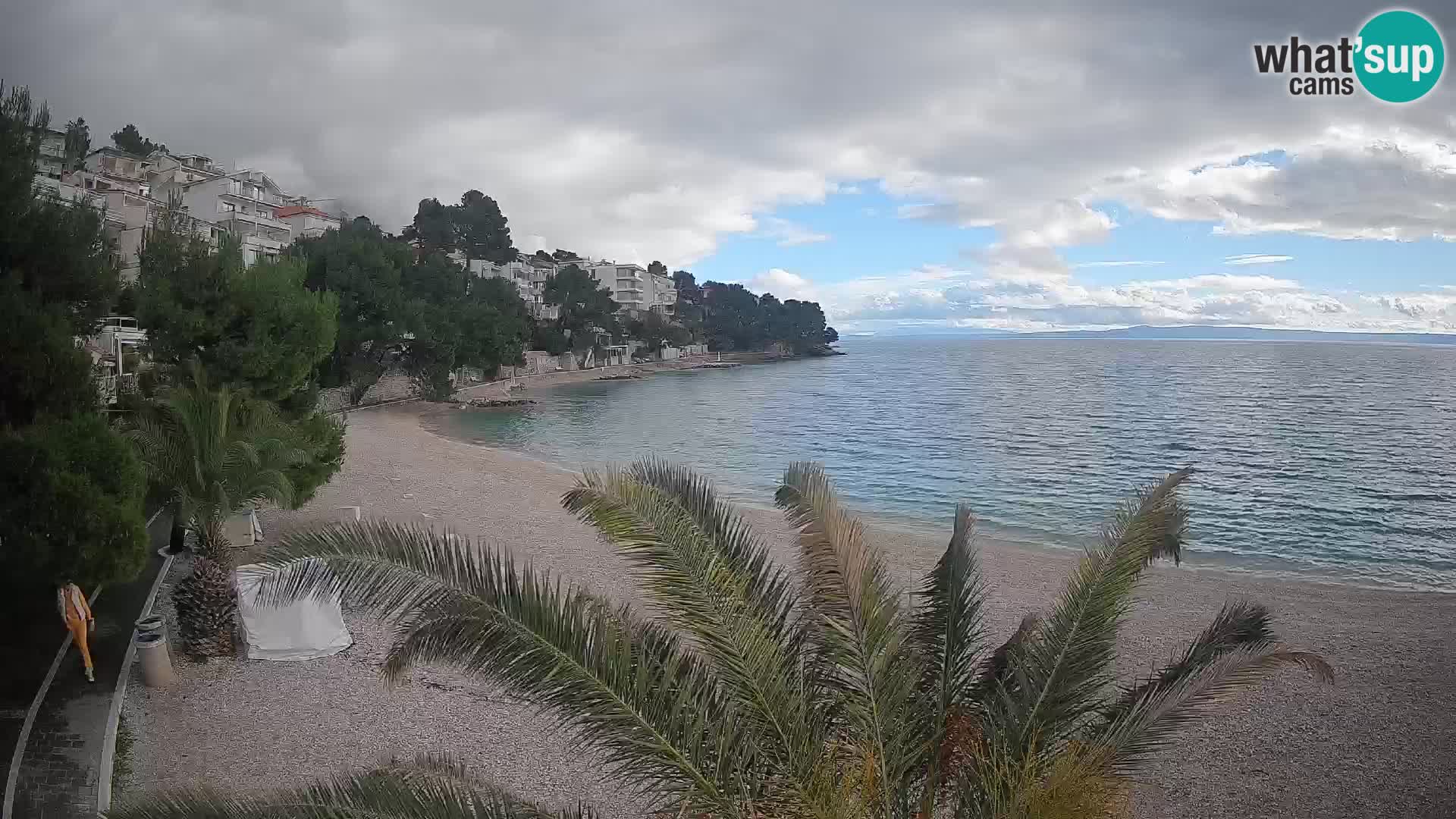 Webcam Spiaggia Lučica Brela – Vista live sulla costa adriatica