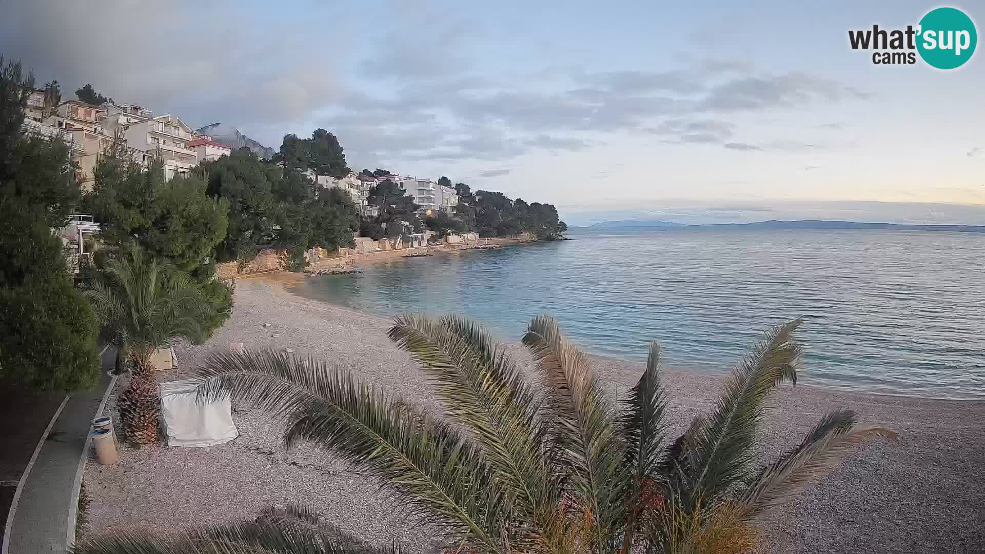 Webcam Spiaggia Lučica Brela – Vista live sulla costa adriatica