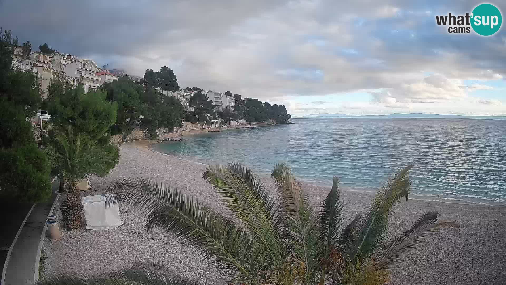 Webcam Playa Lučica Brela – Vista en directo de la costa adriática