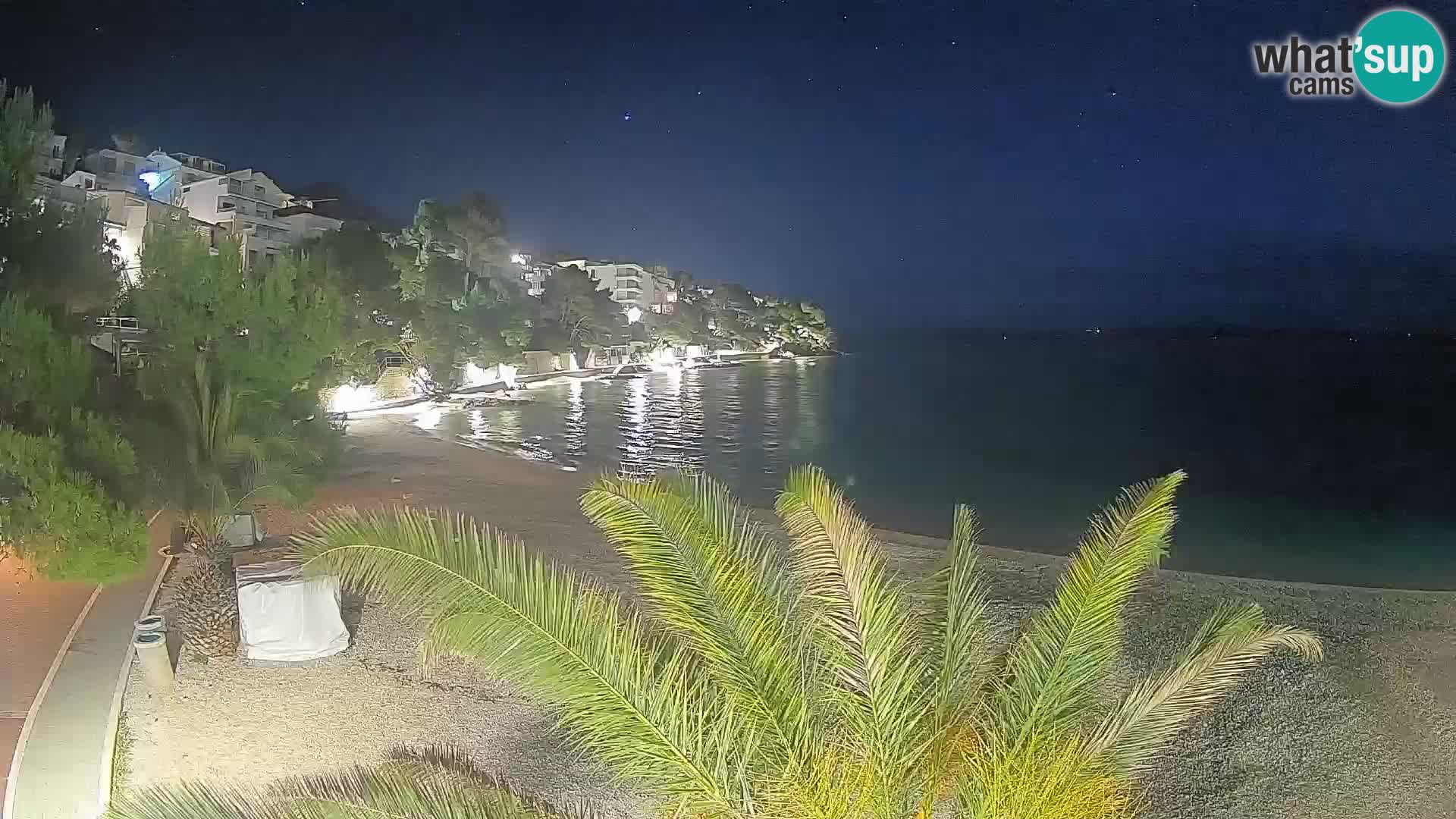 Webcam Lučica Strand Beach Brela – Liveblick von der Adriaküste
