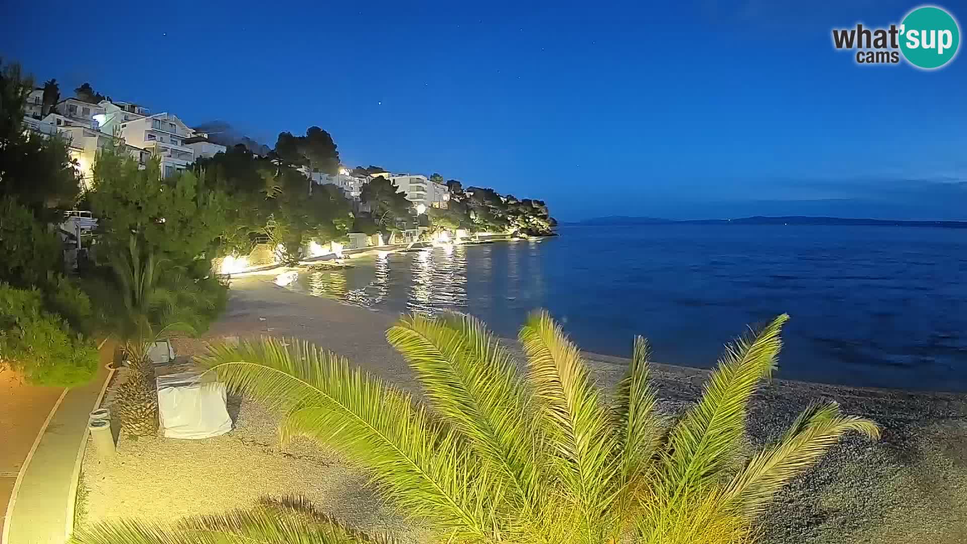 Webcam Spiaggia Lučica Brela – Vista live sulla costa adriatica