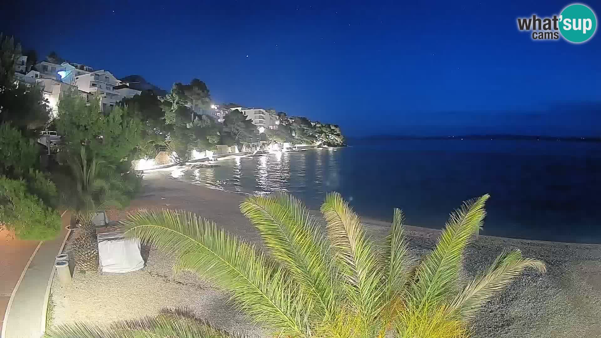 Webcam Playa Lučica Brela – Vista en directo de la costa adriática