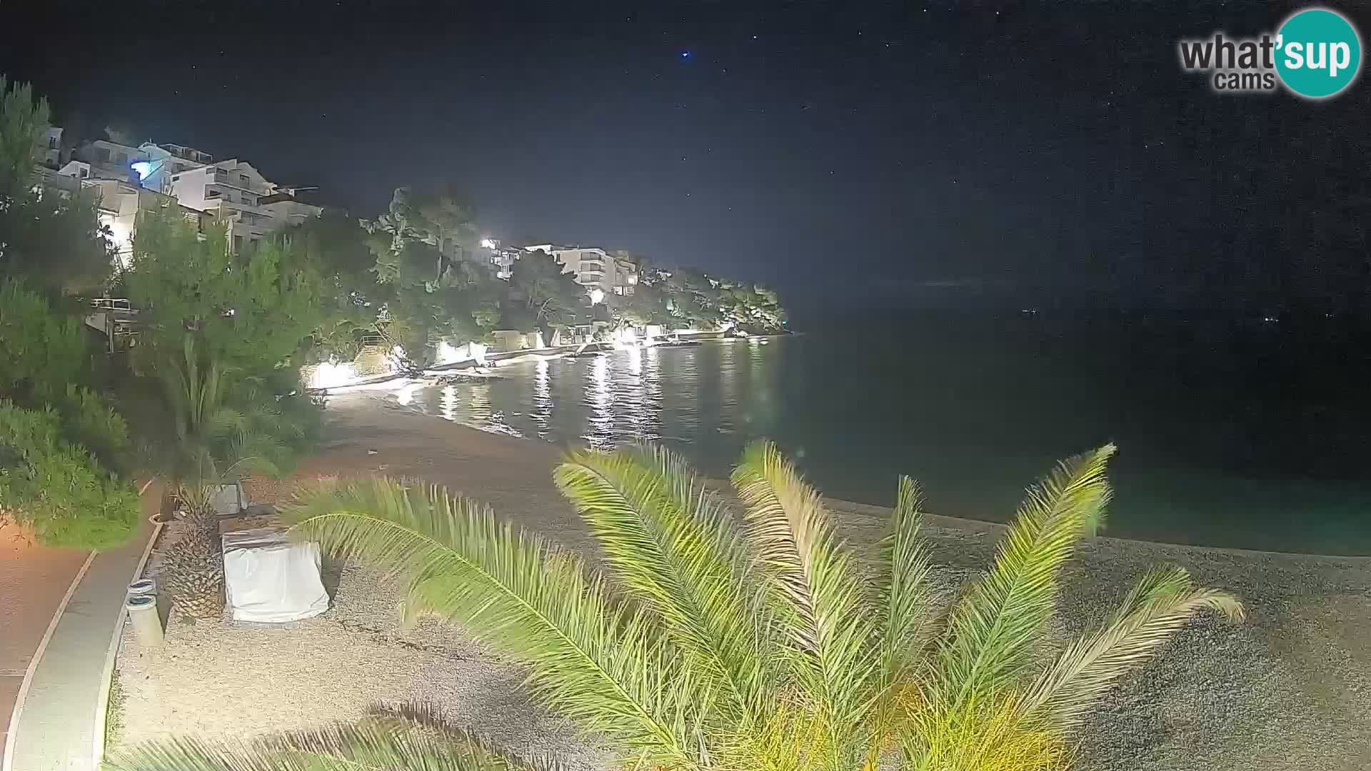Webcam Spiaggia Lučica Brela – Vista live sulla costa adriatica
