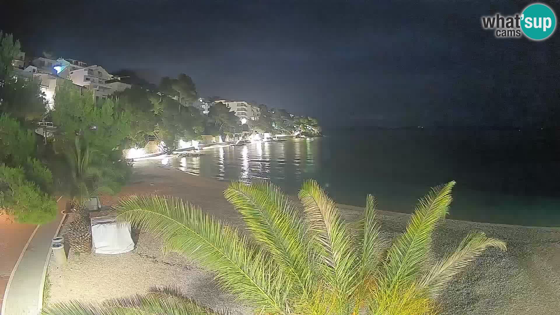Webcam Lučica Strand Beach Brela – Liveblick von der Adriaküste