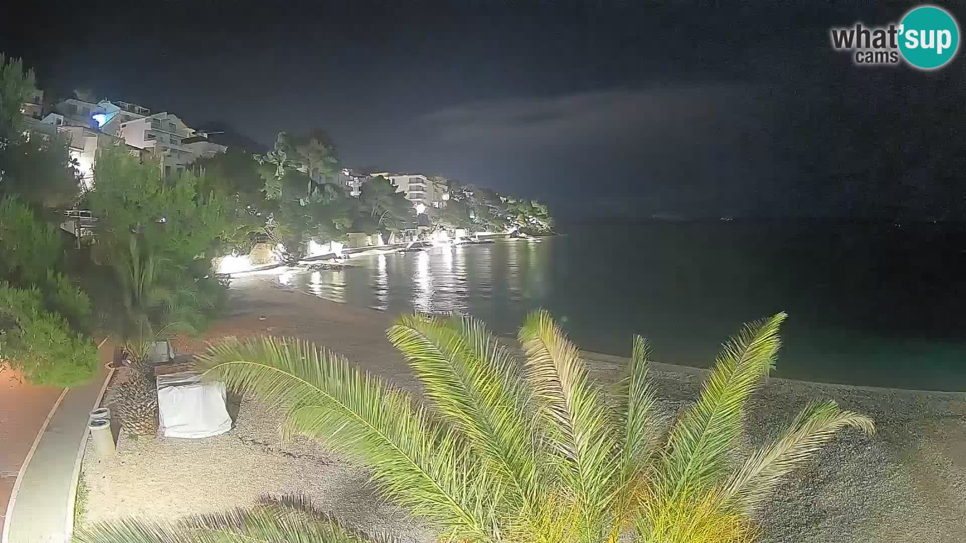 Webcam Plage Lučica Brela – Vue en direct sur la côte adriatique