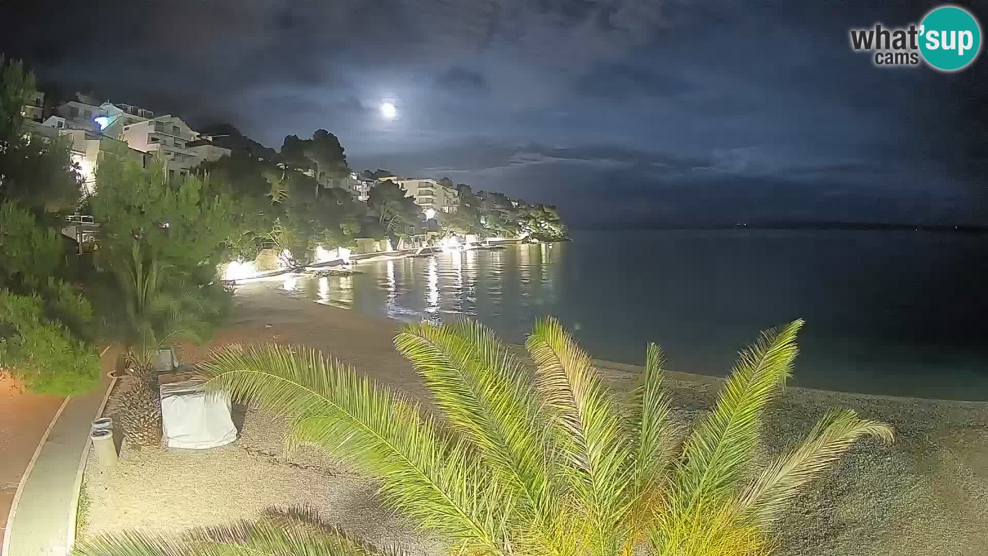 Webcam Spiaggia Lučica Brela – Vista live sulla costa adriatica