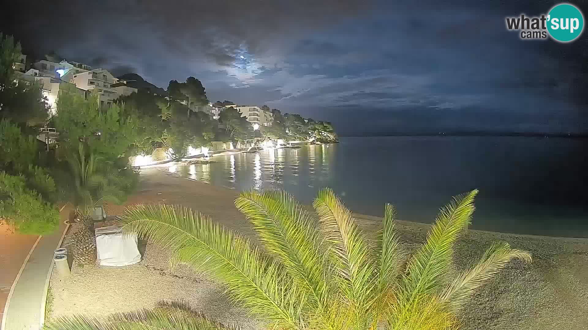 Webcam Plage Lučica Brela – Vue en direct sur la côte adriatique